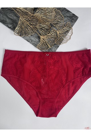 Кружевные трусики слипы с микросеточкой Lanny Mode 51841